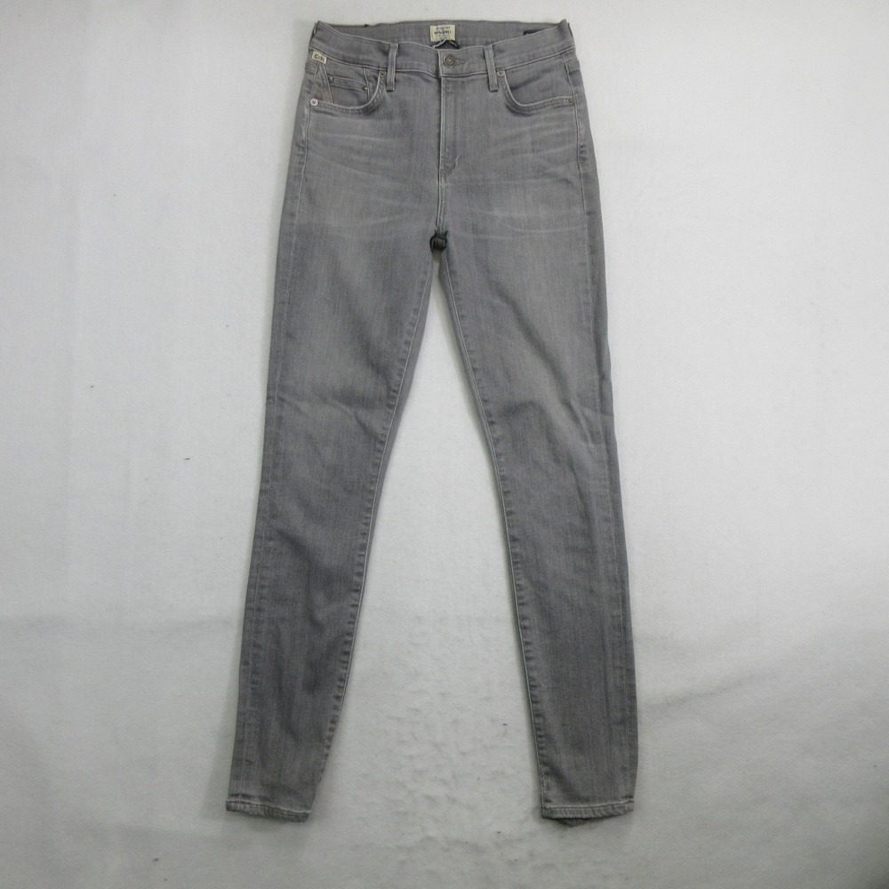 Citizens of Humanity Women Rocket High Rise Skinny Jeans Gray Stretch Size 28